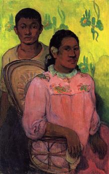 Paul Gauguin : Tahitian Woman and Boy